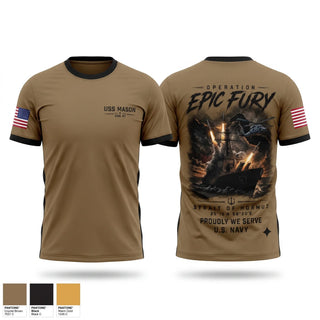 Short Sleeve Performance Shirt, USS MASON, Navy, Teamtime, Team time, sublimation, custom sports apparel, team uniforms, spirit wear, spiritwear, sports uniforms, custom shirts, team store, custom team store, fundraiser sports, apparel fundraiser