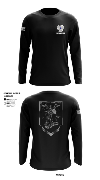 Long Sleeve Performance Shirt, 1-222 Aviaition Regiment, Army, Teamtime, Team time, sublimation, custom sports apparel, team uniforms, spirit wear, spiritwear, sports uniforms, custom shirts, team store, custom team store, fundraiser sports, apparel fundraiser