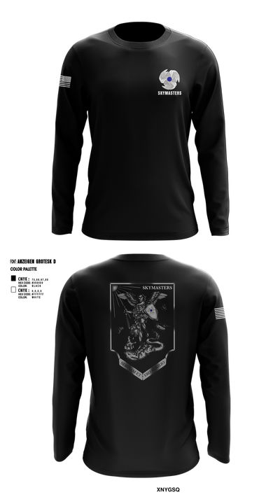 1-222 Aviation Regiment Long Sleeve Performance Shirt 10