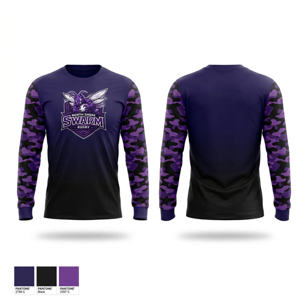 Long Sleeve Performance Shirt, North Shore Swarm Rugby, Rugby, Teamtime, Team time, sublimation, custom sports apparel, team uniforms, spirit wear, spiritwear, sports uniforms, custom shirts, team store, custom team store, fundraiser sports, apparel fundraiser