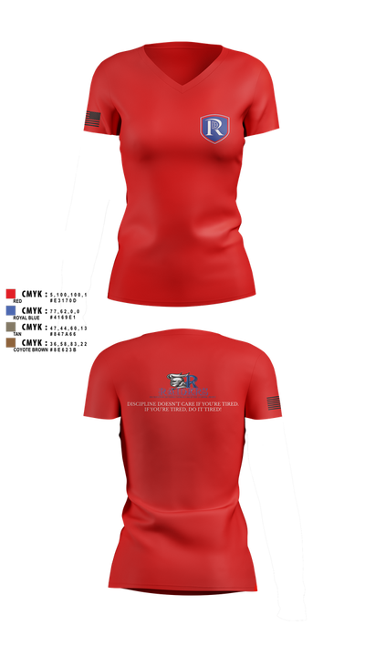 RICS Raiders 86682498 Women's Short Sleeve V-neck Shirt - 8