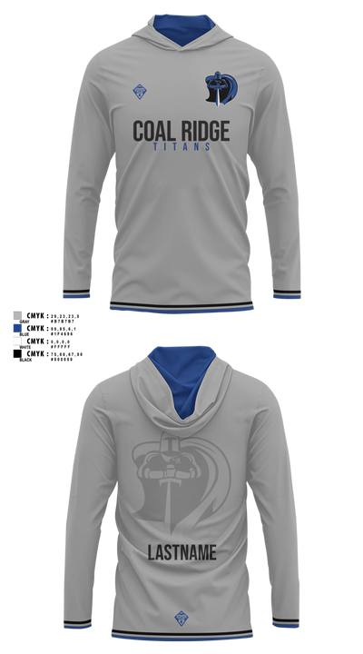 Coal Ridge HS Boys Soccer Long Sleeve Performance Shirt with hood - 6