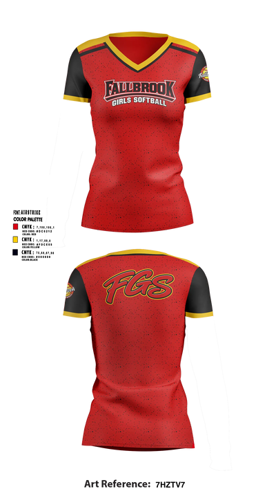 Fallbrook girls softball Women's Short Sleeve V-neck Shirt - 5