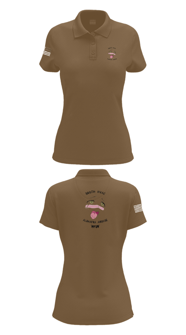Women's Short Sleeve Performance Polo, 380th HVAC, , Teamtime, Team time, sublimation, custom sports apparel, team uniforms, spirit wear, spiritwear, sports uniforms, custom shirts, team store, custom team store, fundraiser sports, apparel fundraiser
