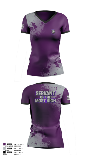 Womens Short Sleeve Vneck Shirt, Servants Of The Most High, Golf, Teamtime, Team time, sublimation, custom sports apparel, team uniforms, spirit wear, spiritwear, sports uniforms, custom shirts, team store, custom team store, fundraiser sports, apparel fundraiser