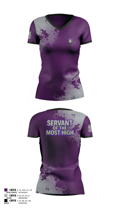 Servants Of The Most High 9177587 Women's Short Sleeve V-neck Shirt - 1