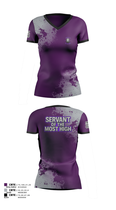 Womens Short Sleeve Vneck Shirt, Servants Of The Most High, Golf, Teamtime, Team time, sublimation, custom sports apparel, team uniforms, spirit wear, spiritwear, sports uniforms, custom shirts, team store, custom team store, fundraiser sports, apparel fundraiser