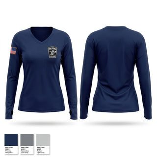 Womens Long Sleeve Vneck Shirt, Parma Police Department, Police, Teamtime, Team time, sublimation, custom sports apparel, team uniforms, spirit wear, spiritwear, sports uniforms, custom shirts, team store, custom team store, fundraiser sports, apparel fundraiser