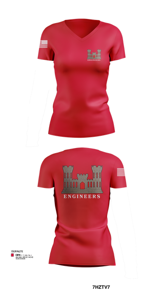 Womens Short Sleeve Vneck Shirt, 817th engineer sapper, , Teamtime, Team time, sublimation, custom sports apparel, team uniforms, spirit wear, spiritwear, sports uniforms, custom shirts, team store, custom team store, fundraiser sports, apparel fundraiser