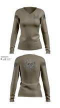 125 ENGINEER COMPANY 16451322 Women's Long Sleeve V-neck Shirt - 2