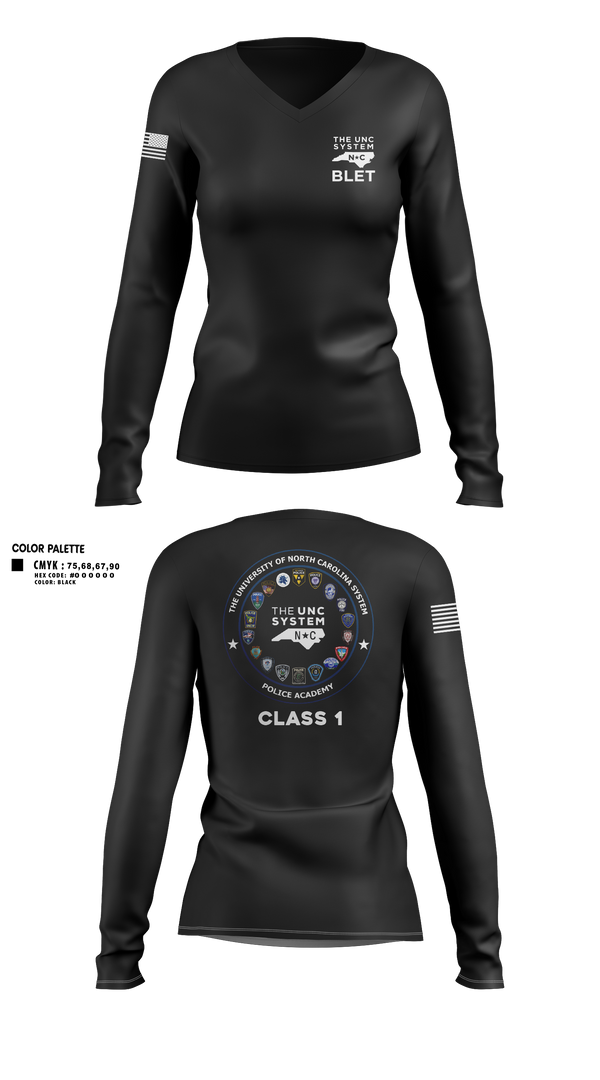 Womens Long Sleeve Vneck Shirt, 319th IEW, , Teamtime, Team time, sublimation, custom sports apparel, team uniforms, spirit wear, spiritwear, sports uniforms, custom shirts, team store, custom team store, fundraiser sports, apparel fundraiser