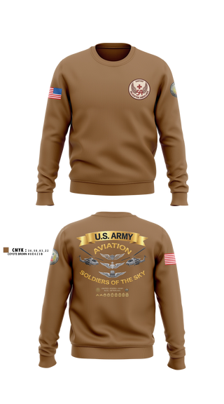 Crew Neck Sweatshirt, 54th Medical Company, Army, Teamtime, Team time, sublimation, custom sports apparel, team uniforms, spirit wear, spiritwear, sports uniforms, custom shirts, team store, custom team store, fundraiser sports, apparel fundraiser