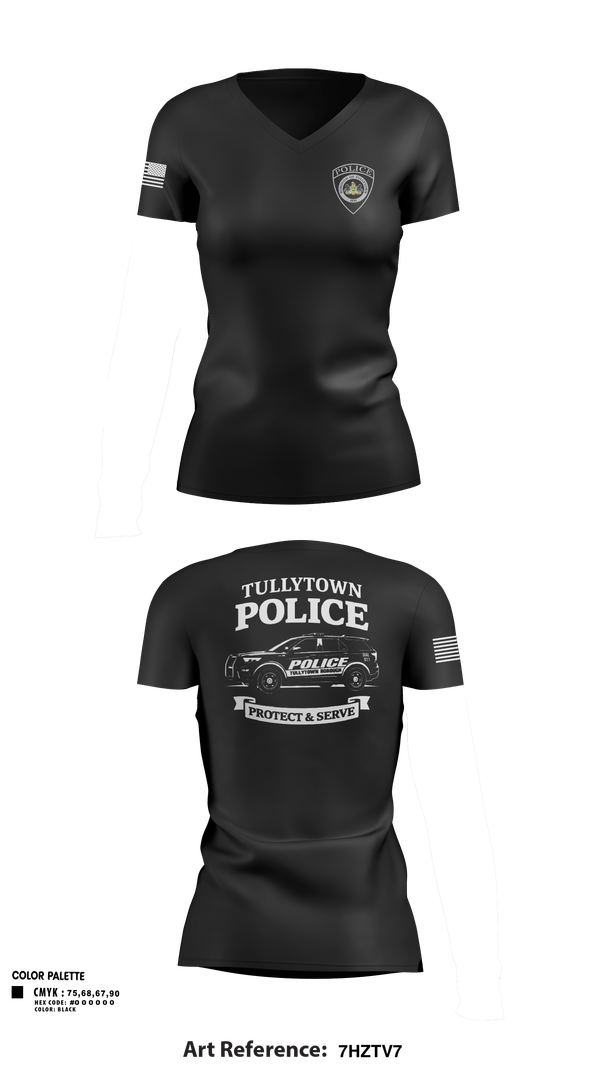 Womens Short Sleeve Vneck Shirt, Tullytown Police, Police, Teamtime, Team time, sublimation, custom sports apparel, team uniforms, spirit wear, spiritwear, sports uniforms, custom shirts, team store, custom team store, fundraiser sports, apparel fundraiser