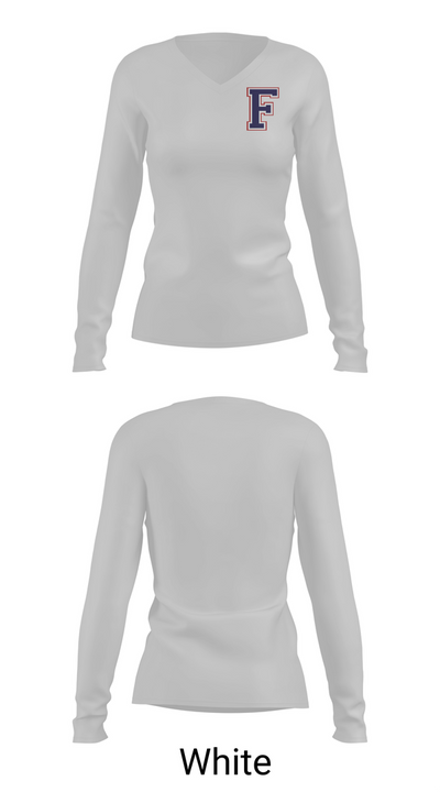 Fitch Falcons 70762726 Women's Long Sleeve V-neck Shirt - 16
