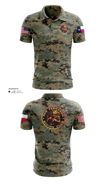 San Fernando Boxing Club 92427997 Short Sleeve Performance Polo - 213