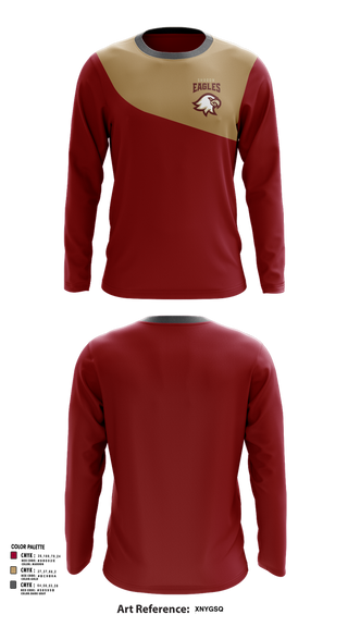 Long Sleeve Performance Shirt, Sharon Eagles Cross Country, Cross Country, Teamtime, Team time, sublimation, custom sports apparel, team uniforms, spirit wear, spiritwear, sports uniforms, custom shirts, team store, custom team store, fundraiser sports, apparel fundraiser