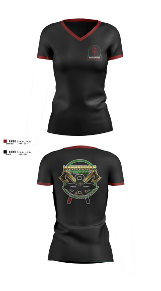 Womens Short Sleeve Vneck Shirt, Warhammer Fitness, , Teamtime, Team time, sublimation, custom sports apparel, team uniforms, spirit wear, spiritwear, sports uniforms, custom shirts, team store, custom team store, fundraiser sports, apparel fundraiser