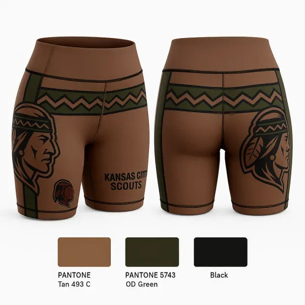 Womens Shorts, Kansas City Scouts, Baseball, Teamtime, Team time, sublimation, custom sports apparel, team uniforms, spirit wear, spiritwear, sports uniforms, custom shirts, team store, custom team store, fundraiser sports, apparel fundraiser