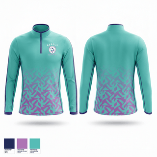 Quarter Zip Jacket, Rebels, Women's Soccer, Teamtime, Team time, sublimation, custom sports apparel, team uniforms, spirit wear, spiritwear, sports uniforms, custom shirts, team store, custom team store, fundraiser sports, apparel fundraiser