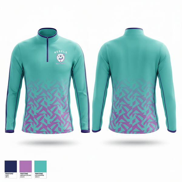 Quarter Zip Jacket, Rebels, Women's Soccer, Teamtime, Team time, sublimation, custom sports apparel, team uniforms, spirit wear, spiritwear, sports uniforms, custom shirts, team store, custom team store, fundraiser sports, apparel fundraiser
