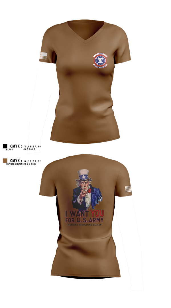 Womens Short Sleeve Vneck Shirt, US Army I Want You, Army, Teamtime, Team time, sublimation, custom sports apparel, team uniforms, spirit wear, spiritwear, sports uniforms, custom shirts, team store, custom team store, fundraiser sports, apparel fundraiser