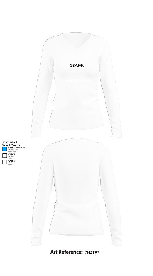 Womens Long Sleeve Vneck Shirt, HIP Orchestra Japan, , Teamtime, Team time, sublimation, custom sports apparel, team uniforms, spirit wear, spiritwear, sports uniforms, custom shirts, team store, custom team store, fundraiser sports, apparel fundraiser