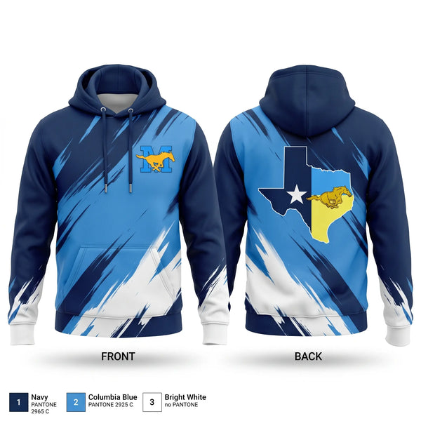 Hoodie, Mustangs, Wrestling, Teamtime, Team time, sublimation, custom sports apparel, team uniforms, spirit wear, spiritwear, sports uniforms, custom shirts, team store, custom team store, fundraiser sports, apparel fundraiser