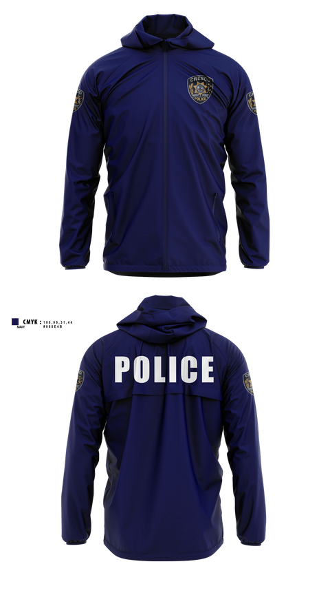 Windbreaker, Cresco Police Department, Police, Teamtime, Team time, sublimation, custom sports apparel, team uniforms, spirit wear, spiritwear, sports uniforms, custom shirts, team store, custom team store, fundraiser sports, apparel fundraiser