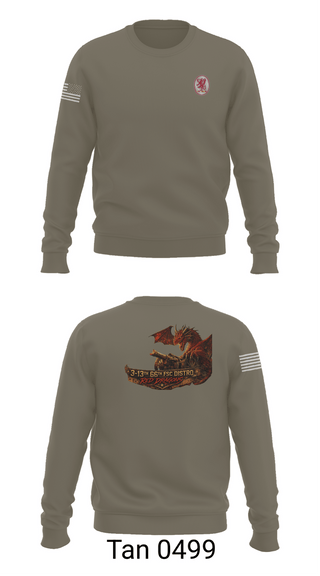 Crew Neck Sweatshirt, 3-13th 66th FSC, Army, Teamtime, Team time, sublimation, custom sports apparel, team uniforms, spirit wear, spiritwear, sports uniforms, custom shirts, team store, custom team store, fundraiser sports, apparel fundraiser