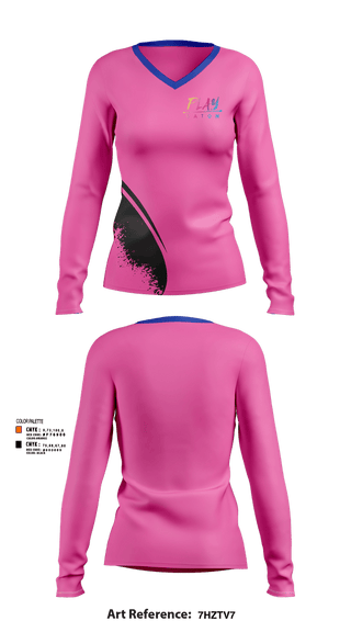 Womens Long Sleeve Vneck Shirt, Play Baton, Cheer, Teamtime, Team time, sublimation, custom sports apparel, team uniforms, spirit wear, spiritwear, sports uniforms, custom shirts, team store, custom team store, fundraiser sports, apparel fundraiser