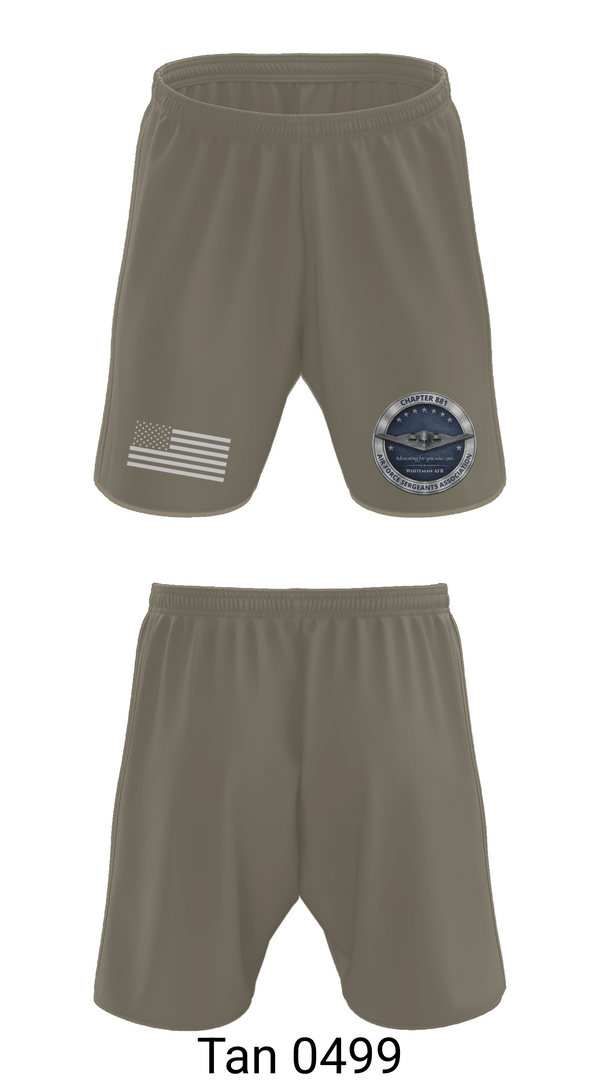 Athletic Shorts With Pockets, AFSA CHAPTER 881, Air Force, Teamtime, Team time, sublimation, custom sports apparel, team uniforms, spirit wear, spiritwear, sports uniforms, custom shirts, team store, custom team store, fundraiser sports, apparel fundraiser