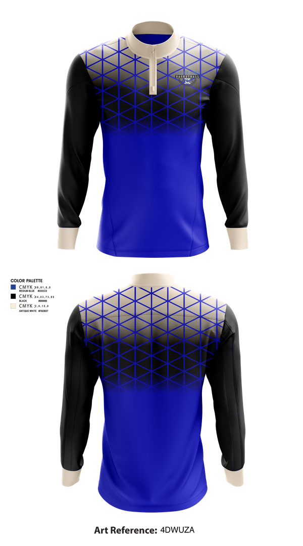 Quarter Zip Jacket, Carbon Boys Basketball, Men's Basketball, Teamtime, Team time, sublimation, custom sports apparel, team uniforms, spirit wear, spiritwear, sports uniforms, custom shirts, team store, custom team store, fundraiser sports, apparel fundraiser