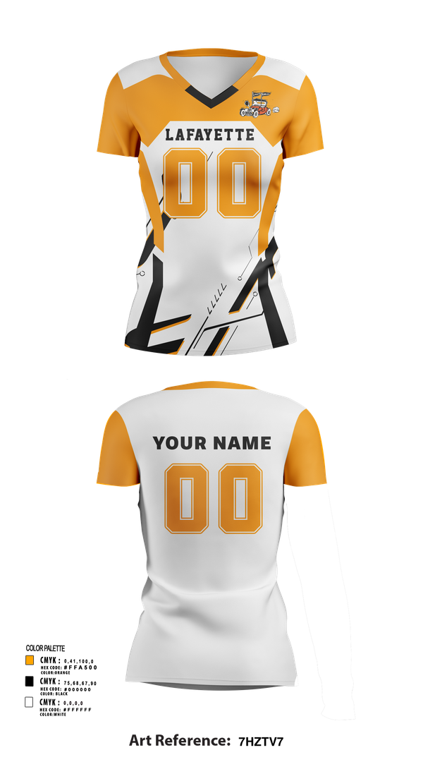 Womens Short Sleeve Vneck Shirt, Lafayette Middle School Volleyball, Women's Volleyball, Teamtime, Team time, sublimation, custom sports apparel, team uniforms, spirit wear, spiritwear, sports uniforms, custom shirts, team store, custom team store, fundraiser sports, apparel fundraiser
