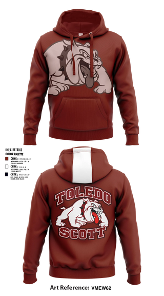 Hoodie, Toledo Scott Bulldogs, Men's Basketball, Teamtime, Team time, sublimation, custom sports apparel, team uniforms, spirit wear, spiritwear, sports uniforms, custom shirts, team store, custom team store, fundraiser sports, apparel fundraiser