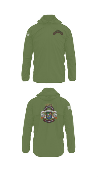 Windbreaker, 1/75 Ranger Battalion, Army, Teamtime, Team time, sublimation, custom sports apparel, team uniforms, spirit wear, spiritwear, sports uniforms, custom shirts, team store, custom team store, fundraiser sports, apparel fundraiser