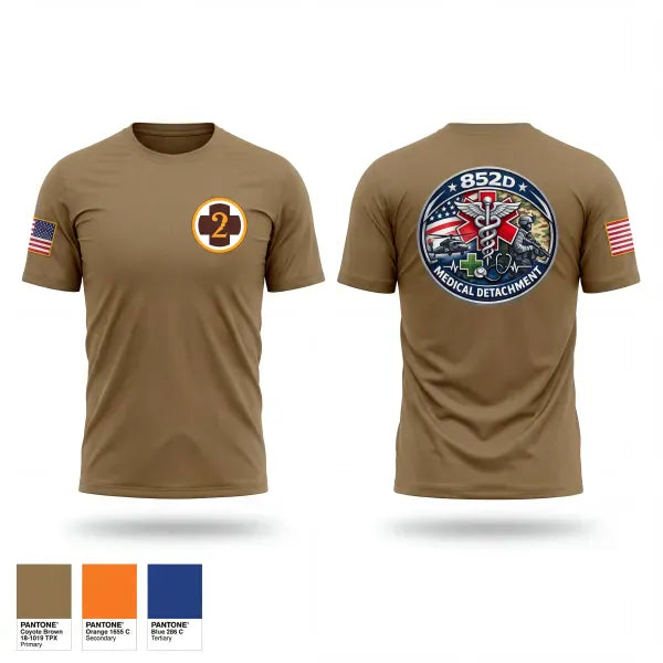 Short Sleeve Performance Shirt, 852D Medical Detachment, Army, Teamtime, Team time, sublimation, custom sports apparel, team uniforms, spirit wear, spiritwear, sports uniforms, custom shirts, team store, custom team store, fundraiser sports, apparel fundraiser
