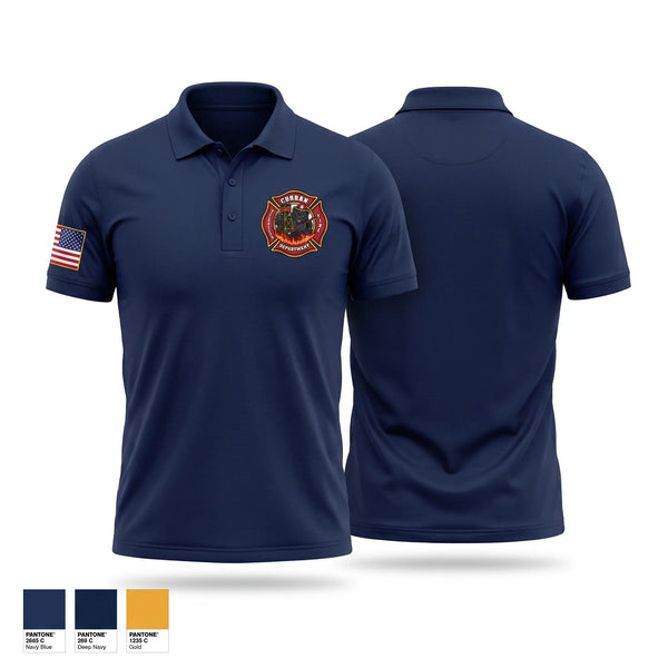 Short Sleeve Performance Polo, Curran Fire Department, Fire Department, Teamtime, Team time, sublimation, custom sports apparel, team uniforms, spirit wear, spiritwear, sports uniforms, custom shirts, team store, custom team store, fundraiser sports, apparel fundraiser