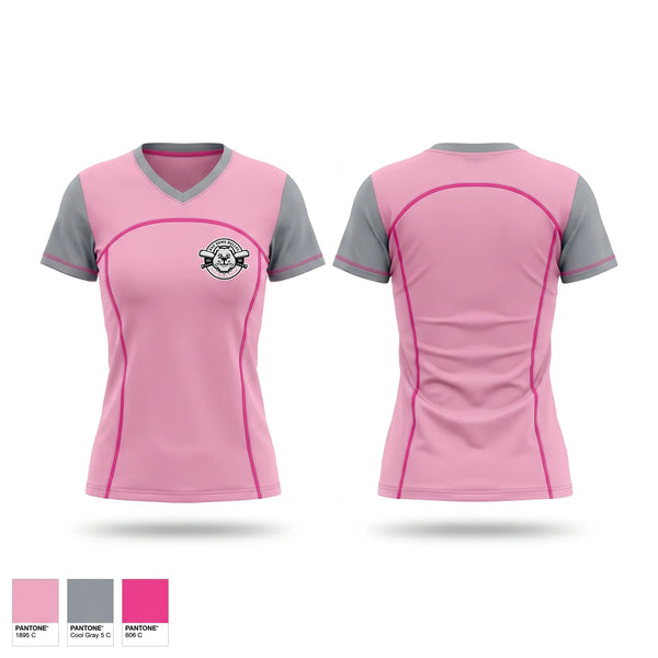 Womens Short Sleeve Vneck Shirt, Bad News Bullies, Softball, Teamtime, Team time, sublimation, custom sports apparel, team uniforms, spirit wear, spiritwear, sports uniforms, custom shirts, team store, custom team store, fundraiser sports, apparel fundraiser