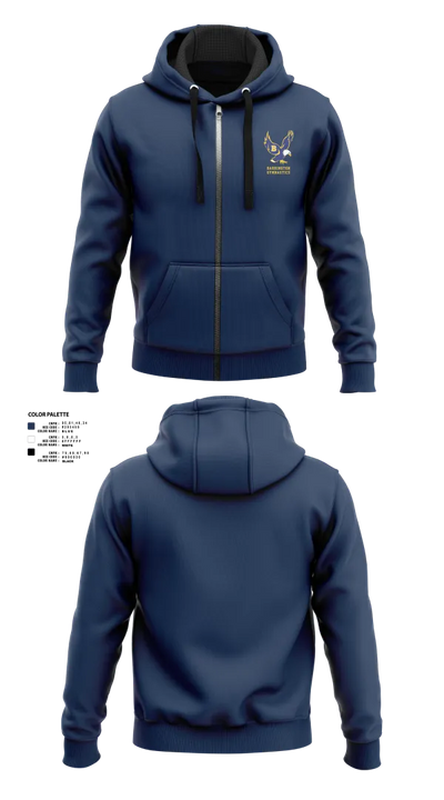 Barrington High School Gymnastics 6144044 Zip Hoodie - 24