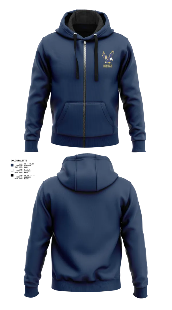 Zip Hoodie, Barrington High School Gymnastics, Spirit Store, Teamtime, Team time, sublimation, custom sports apparel, team uniforms, spirit wear, spiritwear, sports uniforms, custom shirts, team store, custom team store, fundraiser sports, apparel fundraiser