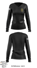 665th SMC 73329737 Women's Long Sleeve V-neck Shirt - 3