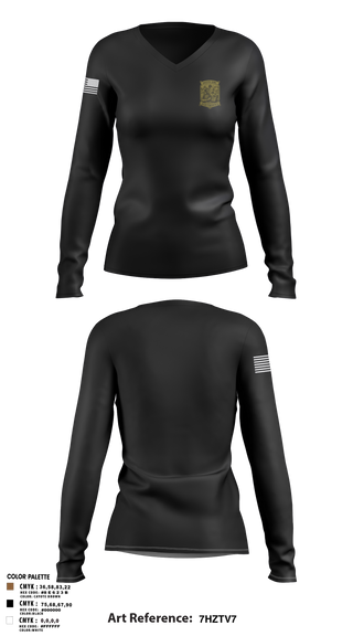 Womens Long Sleeve Vneck Shirt, 665th SMC, Army, Teamtime, Team time, sublimation, custom sports apparel, team uniforms, spirit wear, spiritwear, sports uniforms, custom shirts, team store, custom team store, fundraiser sports, apparel fundraiser