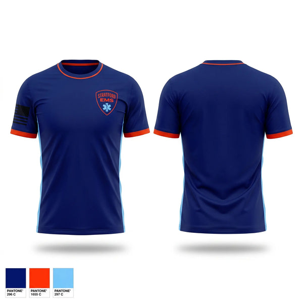 Short Sleeve Performance Shirt, Stratford EMS, EMS/EMT, Teamtime, Team time, sublimation, custom sports apparel, team uniforms, spirit wear, spiritwear, sports uniforms, custom shirts, team store, custom team store, fundraiser sports, apparel fundraiser