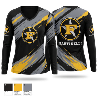 Five Star Mafia Women's Long Sleeve V-neck Shirt - 1