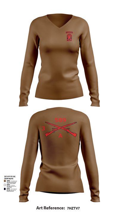 Able Company, 3-509 IN (ABN) 74952132 Women's Long Sleeve V-neck Shirt - 5