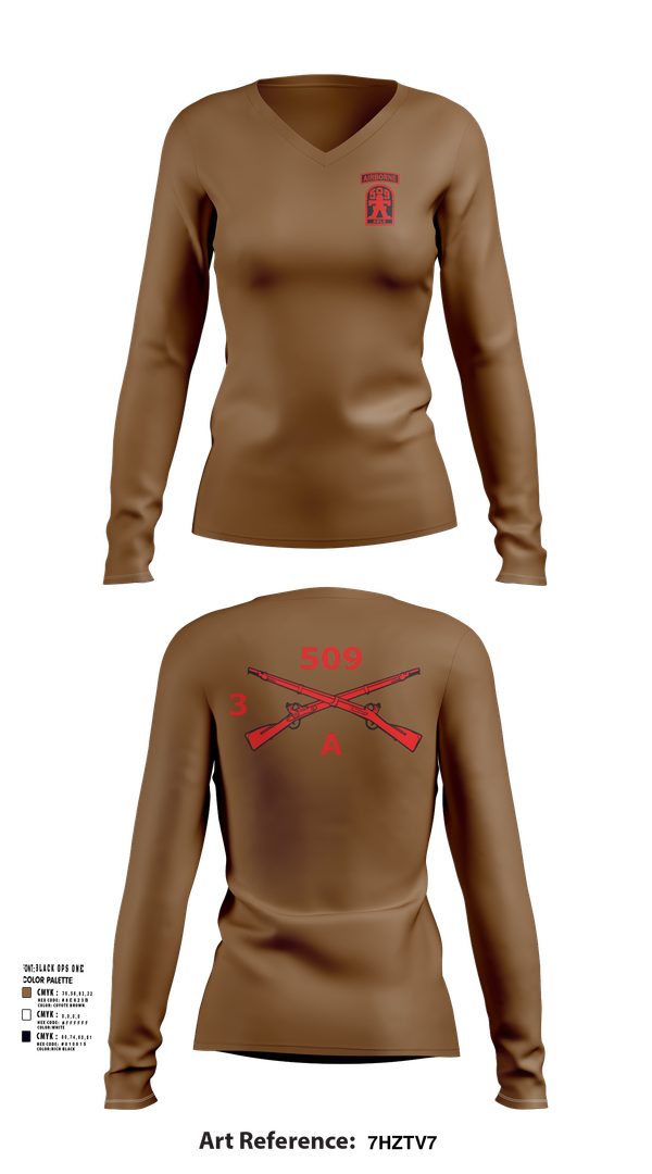 Womens Long Sleeve Vneck Shirt, Able Company, 3-509 IN (ABN), , Teamtime, Team time, sublimation, custom sports apparel, team uniforms, spirit wear, spiritwear, sports uniforms, custom shirts, team store, custom team store, fundraiser sports, apparel fundraiser