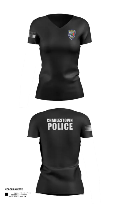 CHPD 3491873 Women's Short Sleeve V-neck Shirt - 21