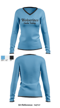 Wolverines 61477773 Women's Long Sleeve V-neck Shirt - 2