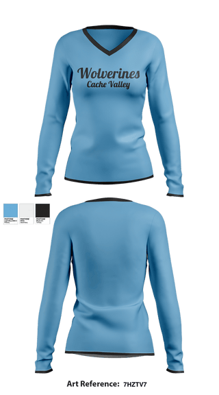 Womens Long Sleeve Vneck Shirt, Wolverines, Baseball, Teamtime, Team time, sublimation, custom sports apparel, team uniforms, spirit wear, spiritwear, sports uniforms, custom shirts, team store, custom team store, fundraiser sports, apparel fundraiser