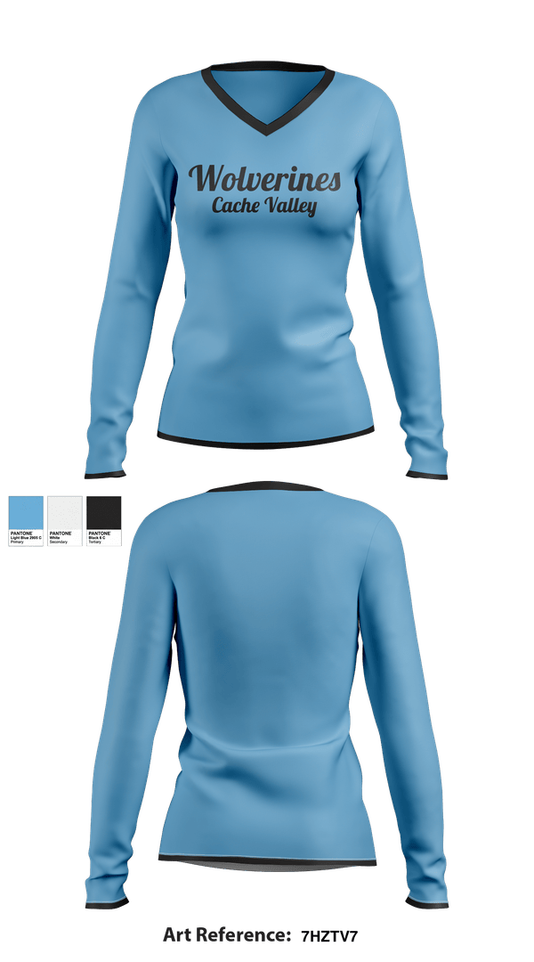 Womens Long Sleeve Vneck Shirt, Wolverines, Baseball, Teamtime, Team time, sublimation, custom sports apparel, team uniforms, spirit wear, spiritwear, sports uniforms, custom shirts, team store, custom team store, fundraiser sports, apparel fundraiser